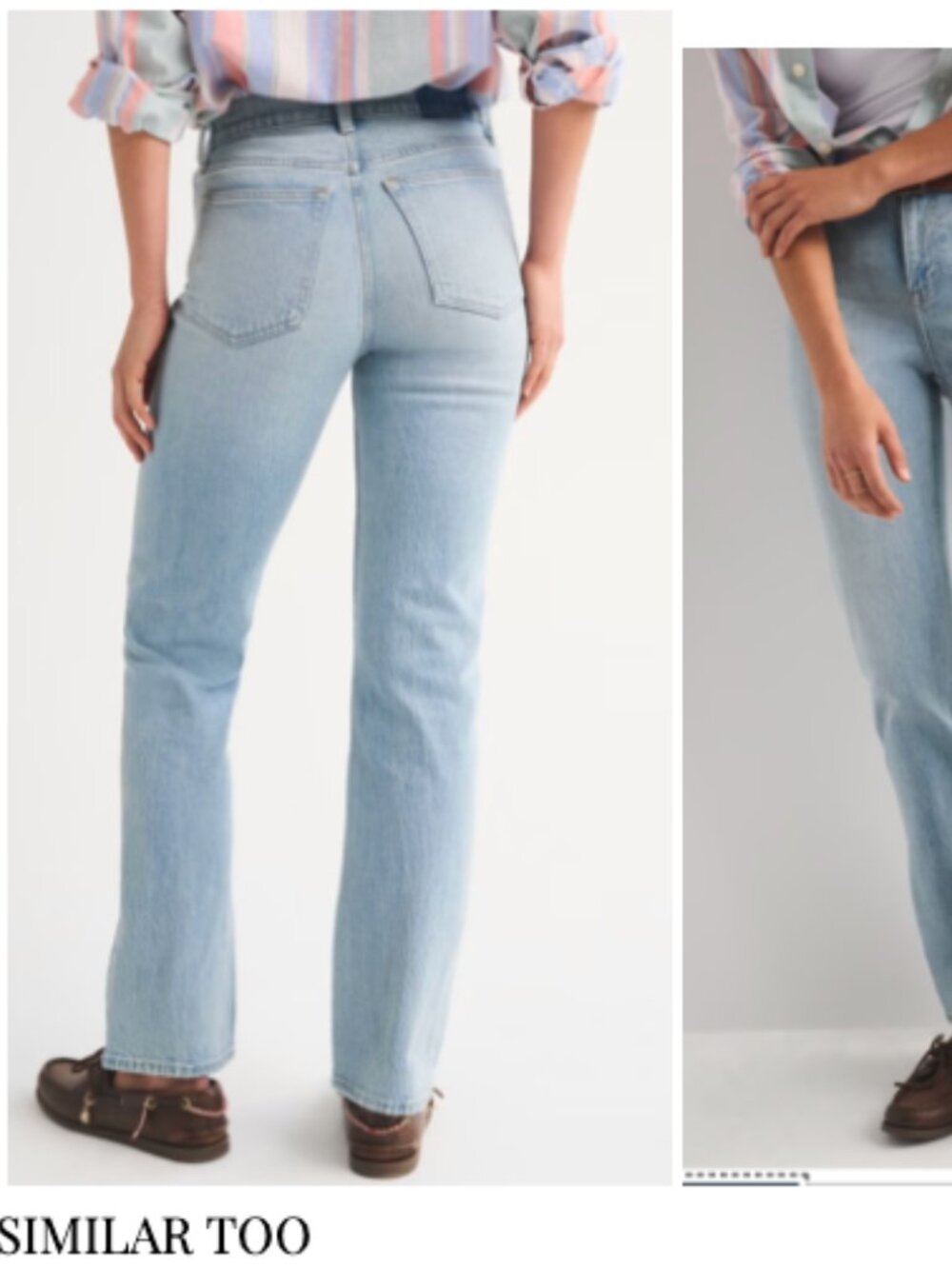 Abercrombie 90s Slim Straight Ultra High Rise Jeans - light wash